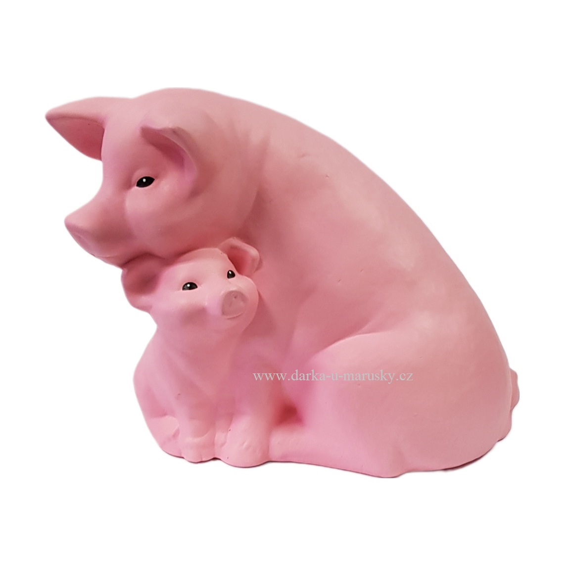 Pokladnička prasátko se selátkem - růžová (velká) 
