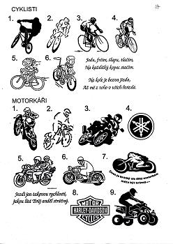 Pískovaná sada 2+1 - Cyklista