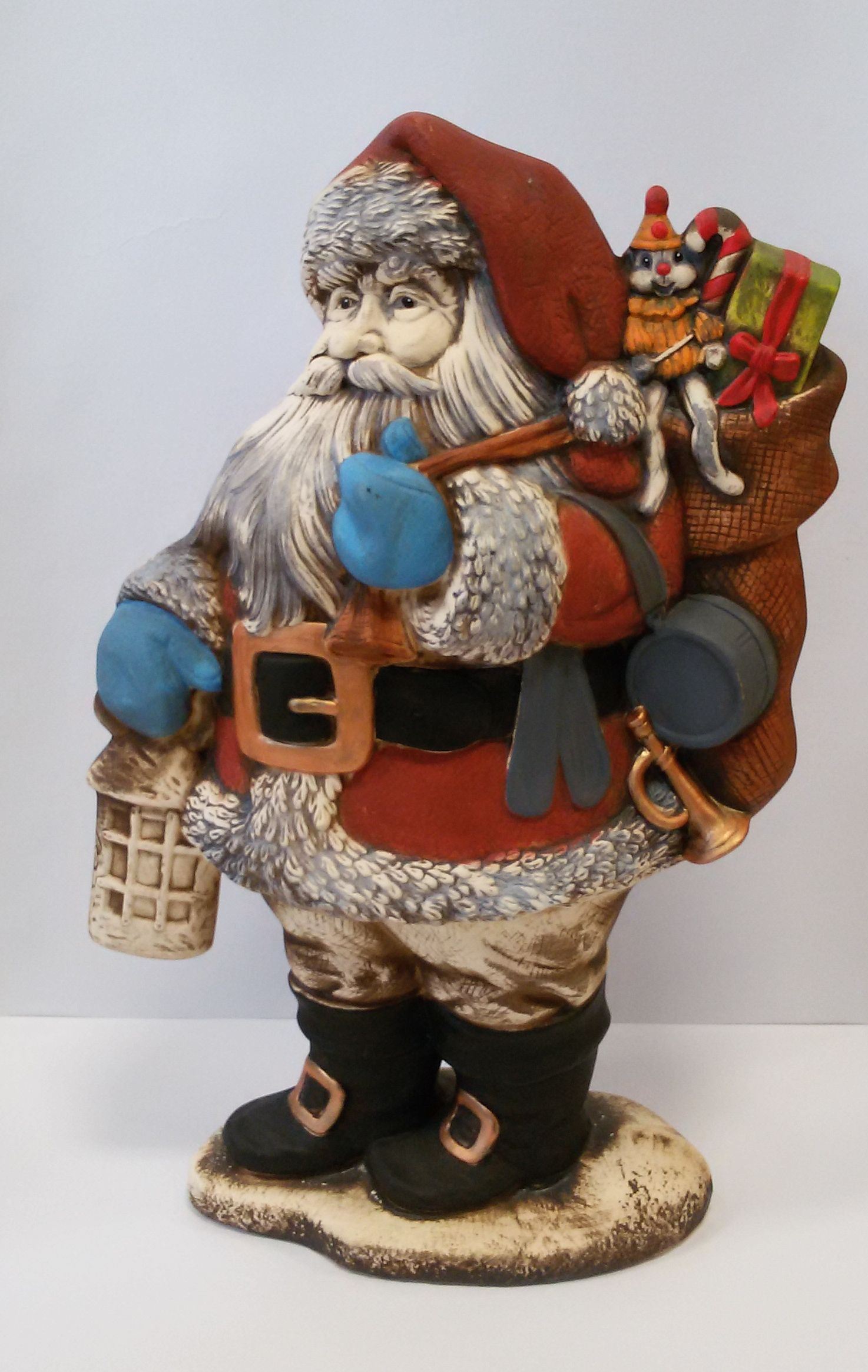 Santa s nůší velký - česká mrazuvzdorná keramika
