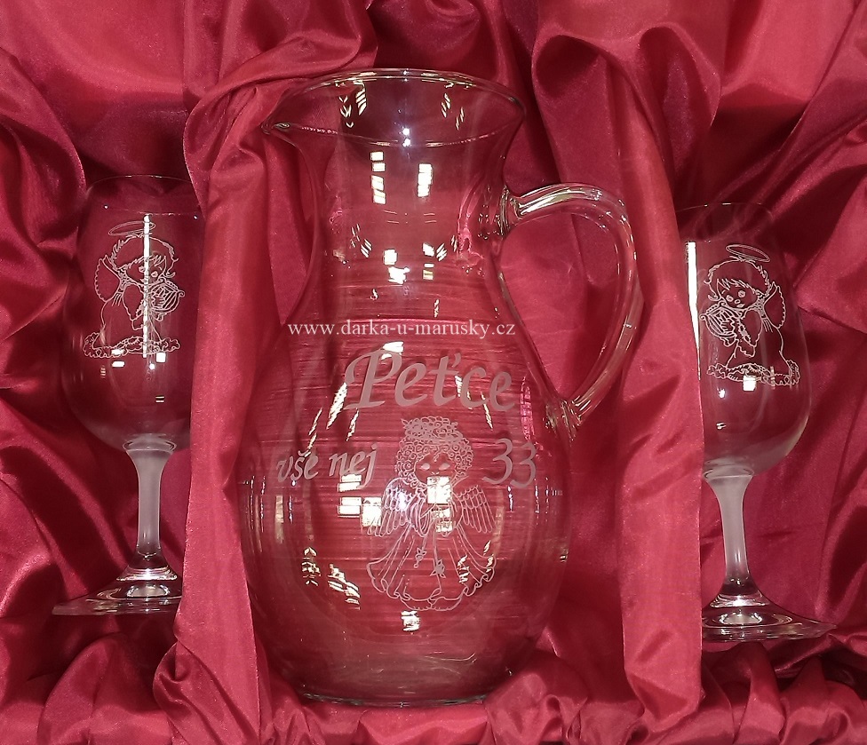 Pískovaná souprava Adéla 2+1 - Anděl