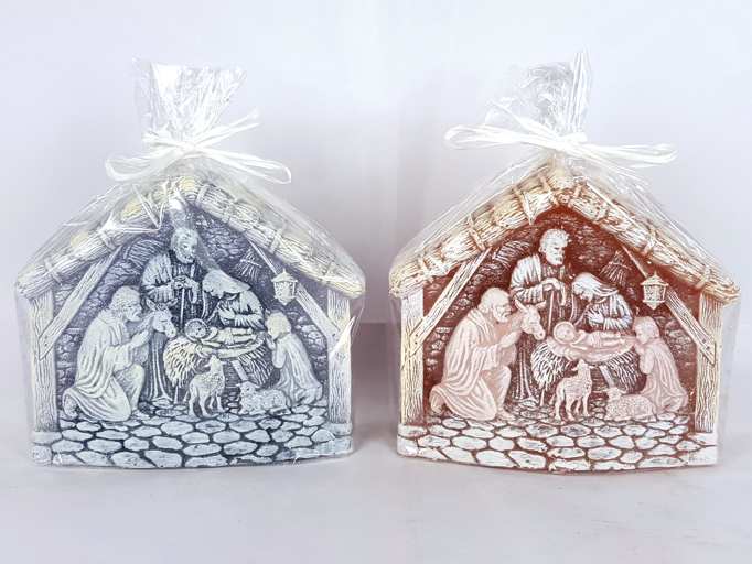 Svíčka - Štědrý večer /bílá