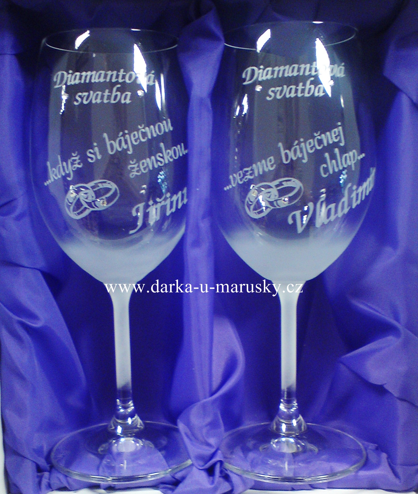Výroční skleničky 300ml OI- Když si báj. ženskou/Vezme báj. chlap (zap.st.) 