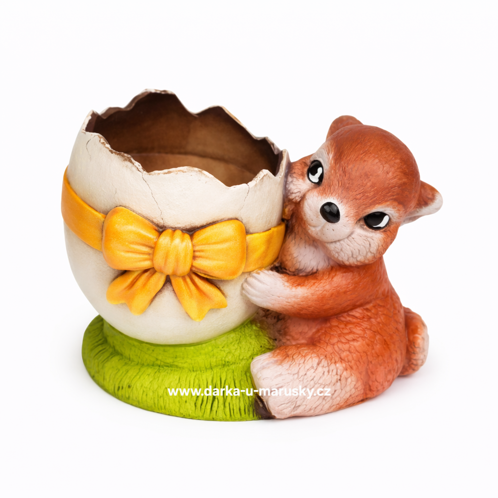 Velikonoční zajíček s kraslicí - květník