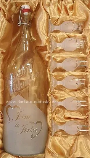 Luxusní svatební souprava 6+1 - Svatební Láskovice 2l a vodky