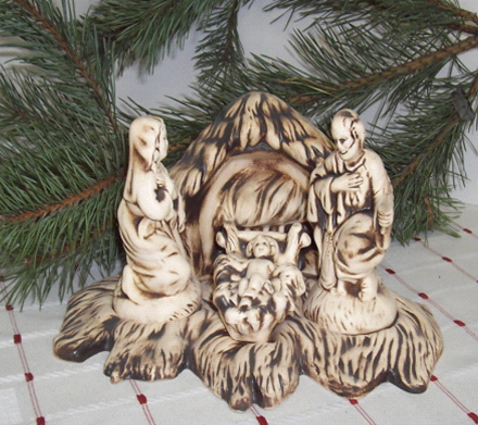 Betlém - ručně malovaná keramika v přírodní barvě 