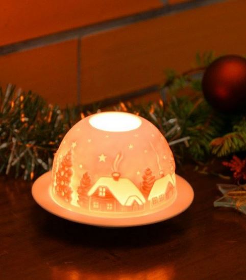 Porcelánový svícník - Domeček