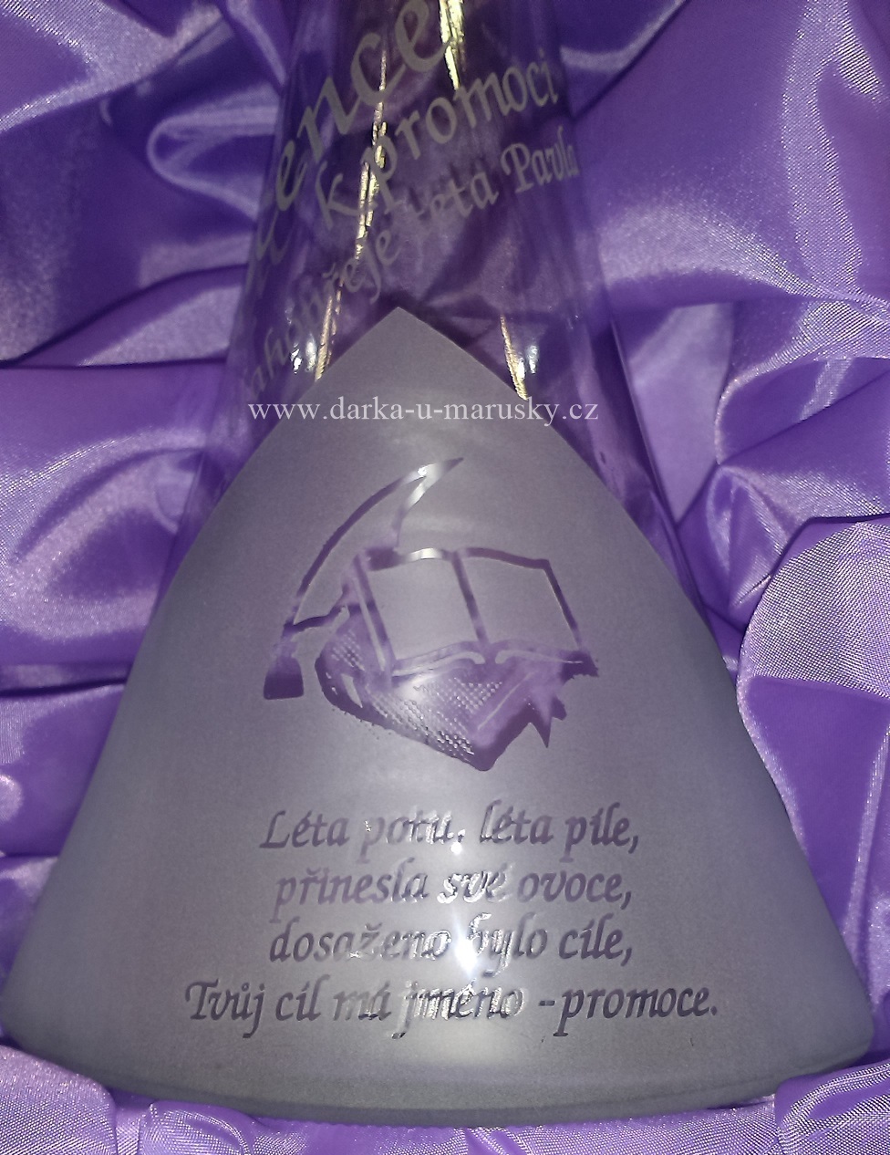 Pískovaná velká souprava 6+1 - Promoce č.1