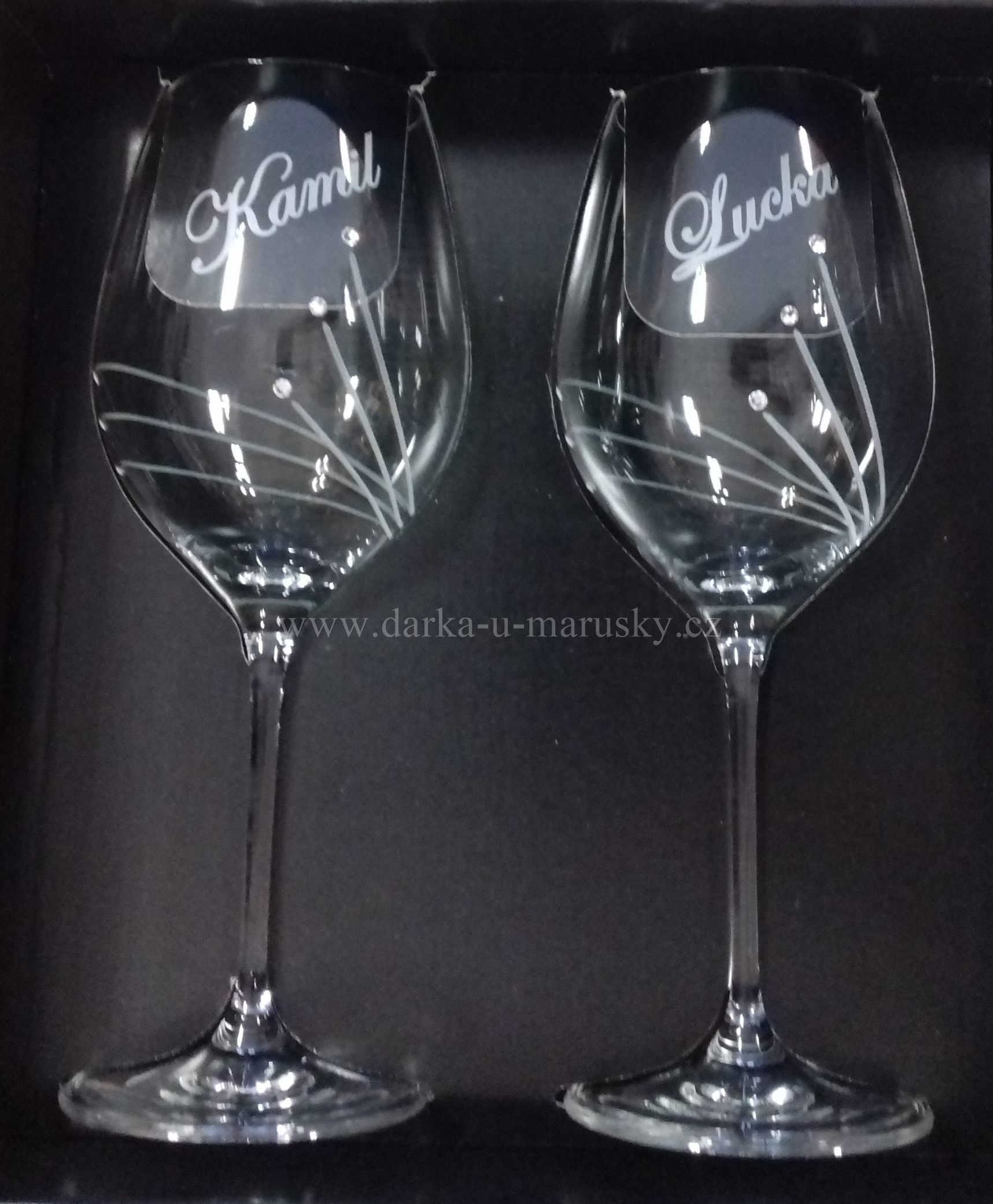 Skleničky na víno DIAMOND 470ml - přátelská souprava