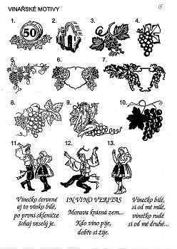 Souprava Adéla 2+1 Karafa víno - dekor hrozen 